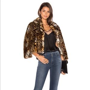 Mother The Boxy Crop Faux Fur Jacket